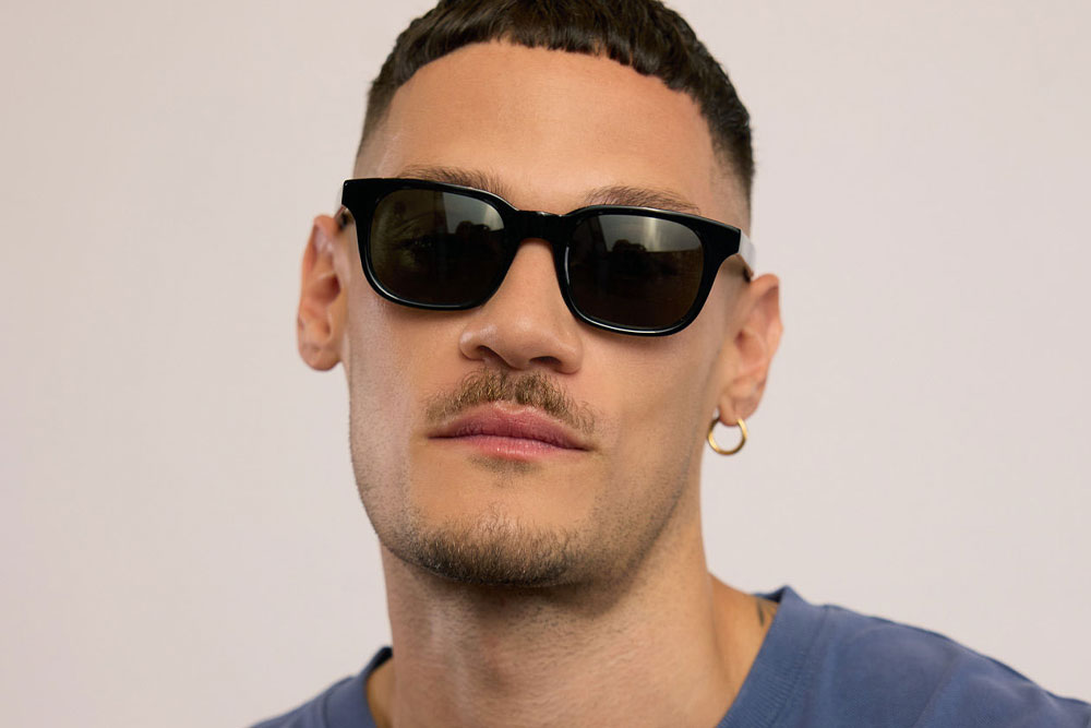 Emet acetate sunglasses frame.